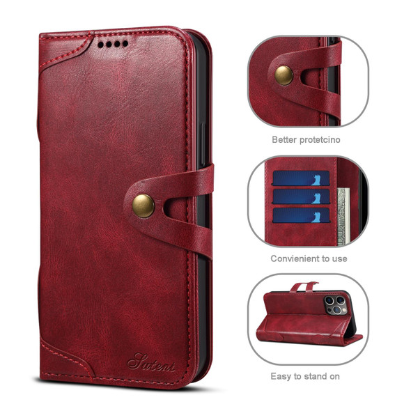 Calf Texture Buckle Horizontal Flip Leatherette Case with Holder & Card Slots & Wallet - iPhone 12 mini(Red)