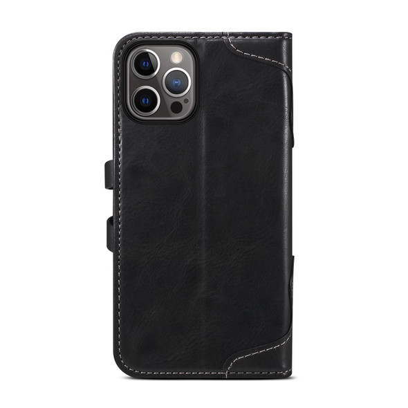 Calf Texture Buckle Horizontal Flip Leatherette Case with Holder & Card Slots & Wallet - iPhone 12 mini(Black)