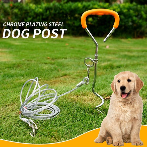 Outdoor Pet Leash Stainless Steel Ground Nail Fixing Bolt, Specification Classic + Wire Rope