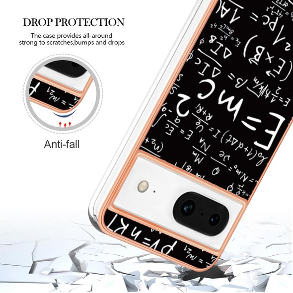 For Google Pixel 8 Electroplating Dual-side IMD Phone Case(Equation)