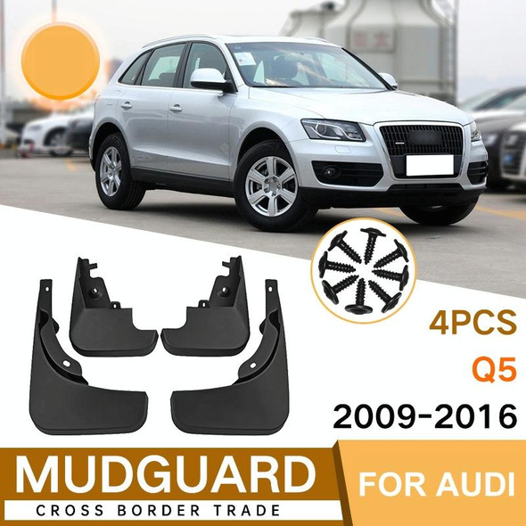 For Audi Q5 2009-2016 4pcs/Set Car Auto Soft Plastic Splash Flaps Fender Guard