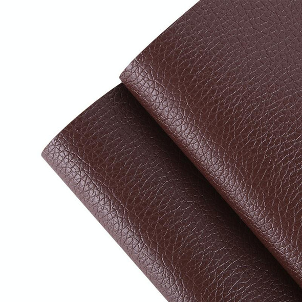 30 x 137cm Self Adhesive Leatherette for Sofa Repair Patch Car Seat PVC Leatherette Sticker(Dark Brown)