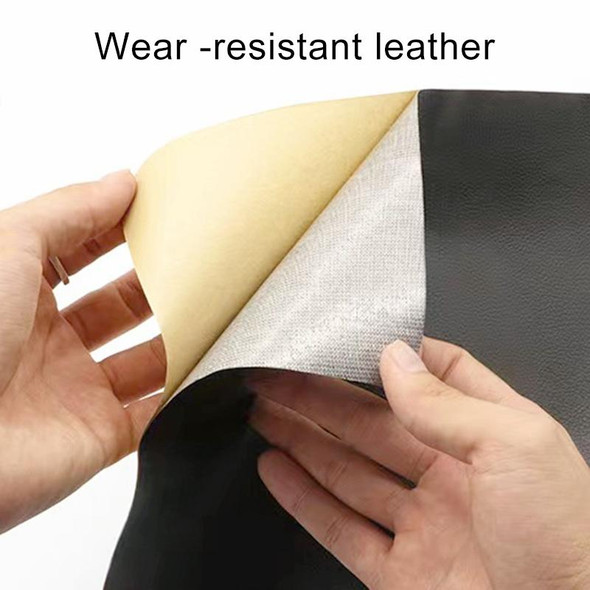 30 x 137cm Self Adhesive Leatherette for Sofa Repair Patch Car Seat PVC Leatherette Sticker(Black)