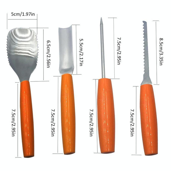 12-in-1 Halloween Pumpkin Carving Set Stainless Steel Pumpkin Carving Kit With Storage Bag