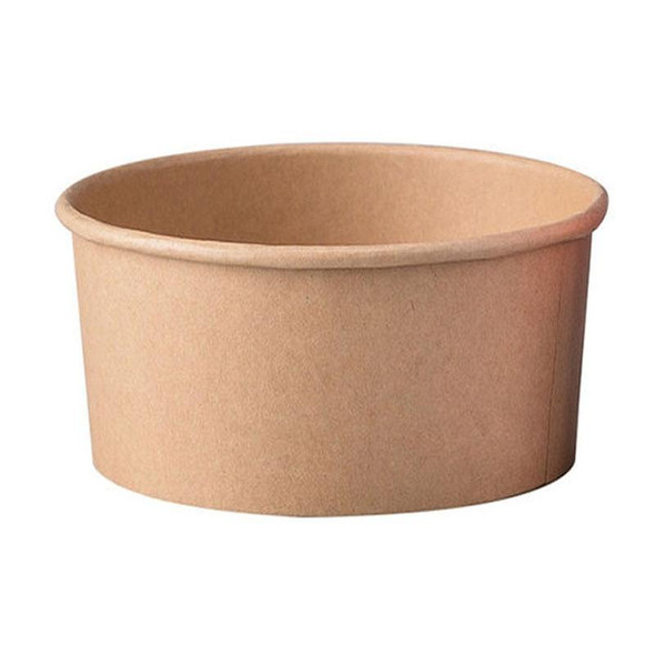 1100ml Disposable Single PE Laminated Paper Bowl Round Soup Bowl Packed Fast Food Boxes(Vellum Bowl)