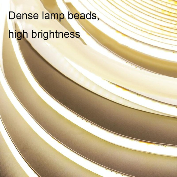1m 24V 8mm Wide COB Adhesive Decorative LED Light Strip, Specification: 320 Beads-12W-95 Display(3000K)