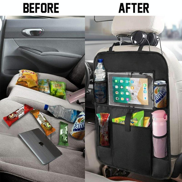 Car Seatback Organiser Storage Hanging Bag(Black)
