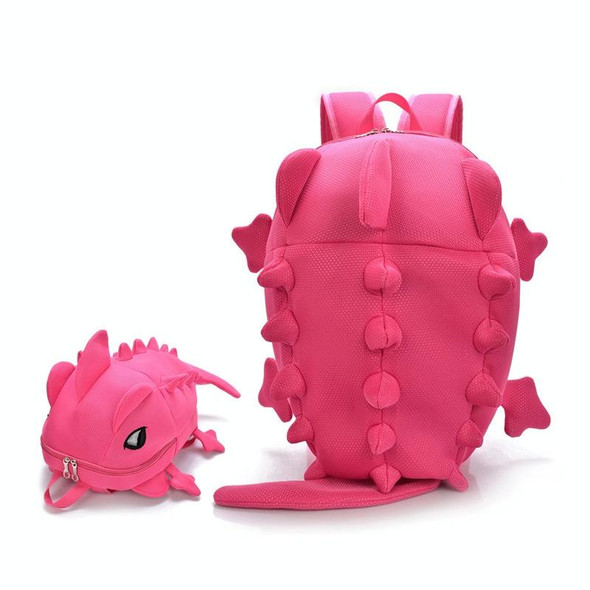3D Animal Backpack Dinosaur Shape Cartoon School Bags Teenager Schoolbag(Pink)