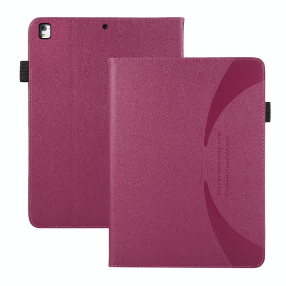 For iPad Air / Air 2 / 9.7 2017 / 2018 Litchi Texture Leatherette Sucker Tablet Case(Purple)