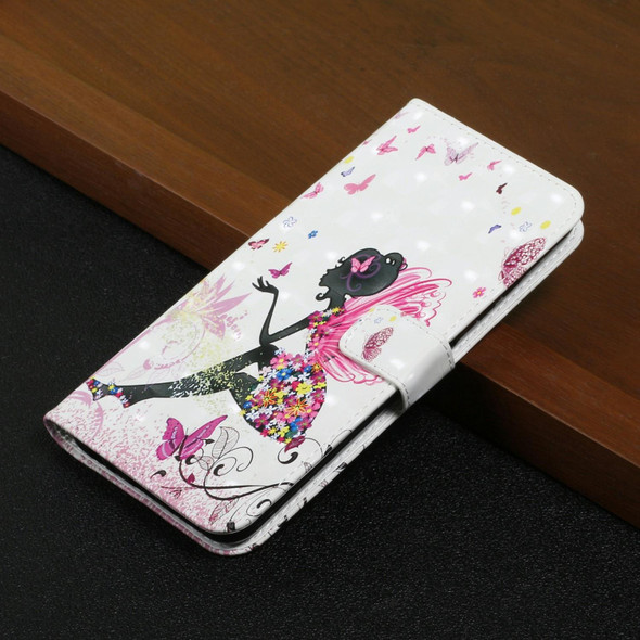 For Samsung Galaxy S21 FE 5G Oil Embossed 3D Drawing Leatherette Phone Case(Flower Fairy)