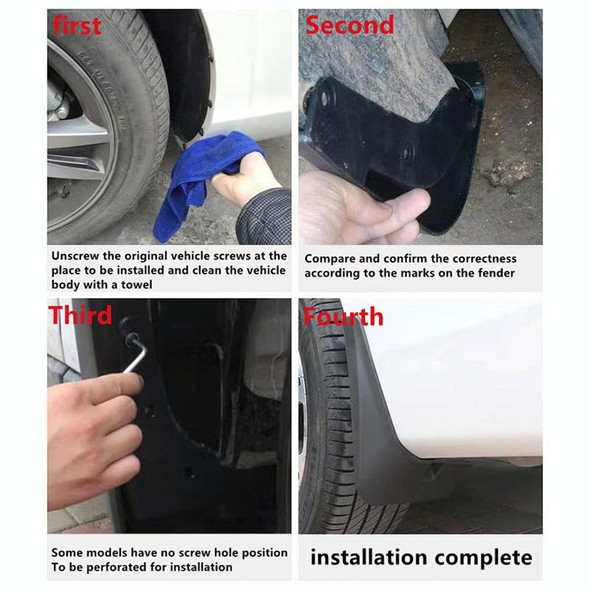 For Volkswagen Touareg 2011-2018 4pcs/Set Car Auto Soft Plastic Splash Flaps Fender Guard