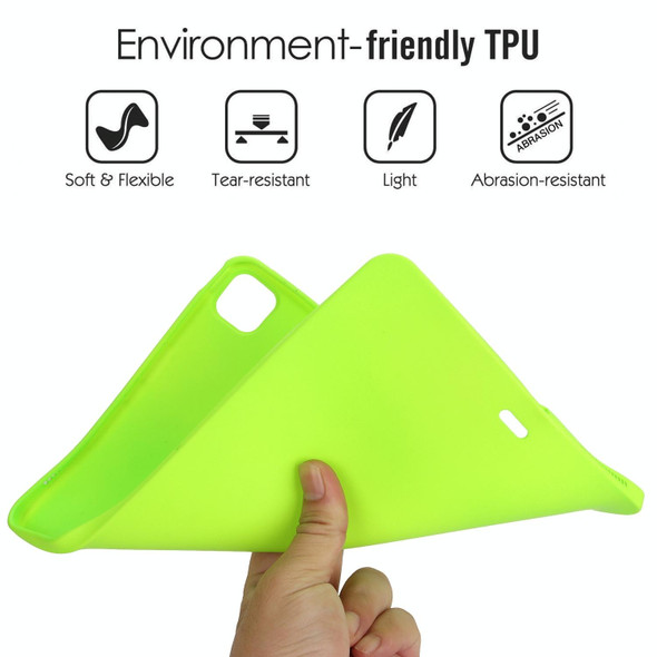 For iPad Air 10.9 2022 / Pro 11 2018 Oil Spray Skin-friendly TPU Tablet Case(Fluorescent Green)