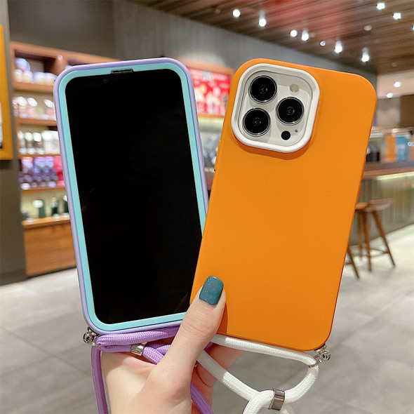3 In 1 PC + TPU Solid Color Phone Case - iPhone 13 mini(Purple)
