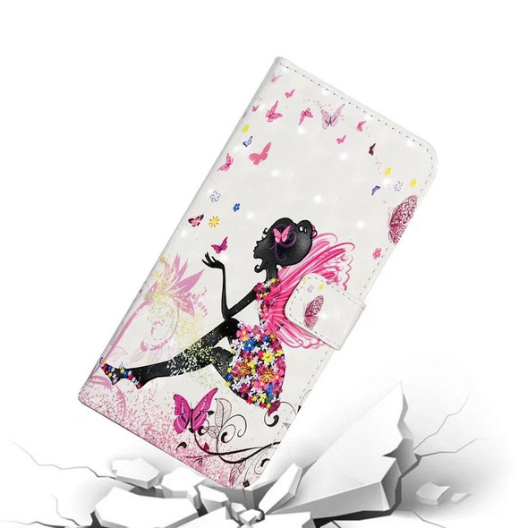 For Samsung Galaxy S23+ 5G Oil Embossed 3D Drawing Leatherette Phone Case(Flower Fairy)