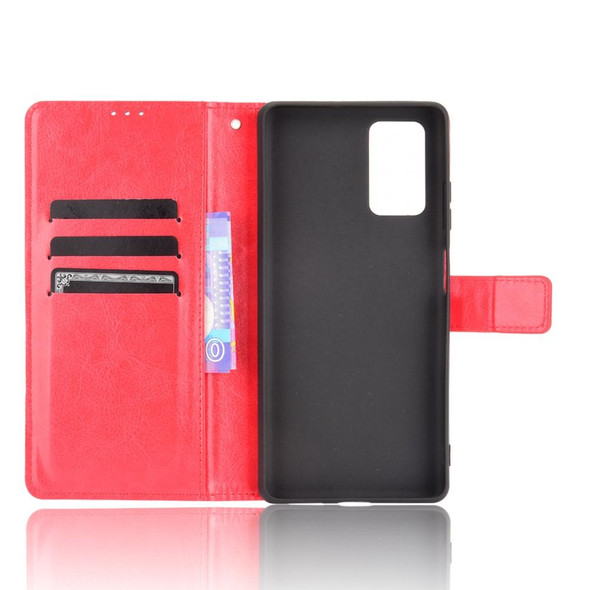 Blackview A100 Crazy Horse Texture Horizontal Flip Leatherette Case with Holder & Card Slots & Lanyard(Red)