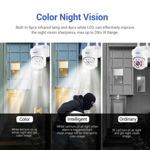 ESCAM TV114 4MP WiFi Camera Support Two-Way Voice & Night Vision & Motion Detection, Specification:UK Plug