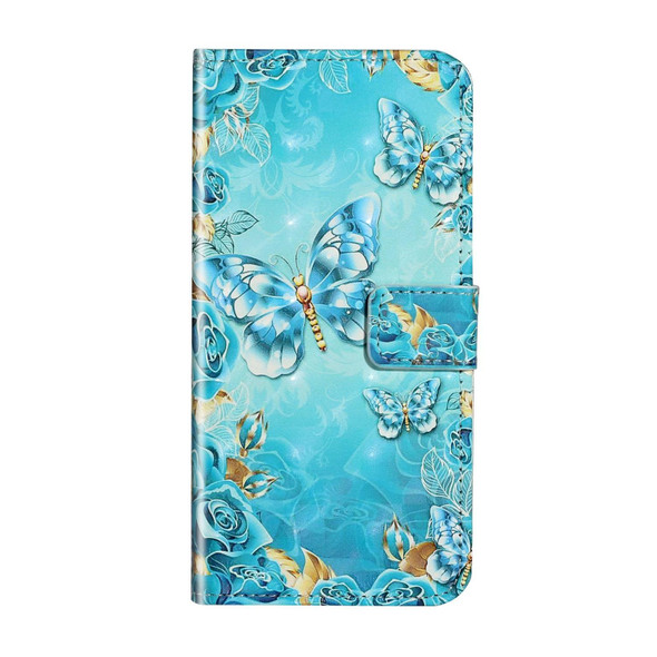 For Samsung Galaxy Note20 Ultra Oil Embossed 3D Drawing Leatherette Phone Case(Blue Butterflies)