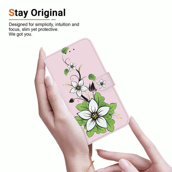 For Xiaomi 12 Pro Crystal Texture Colored Drawing Leather Phone Case(Lily)