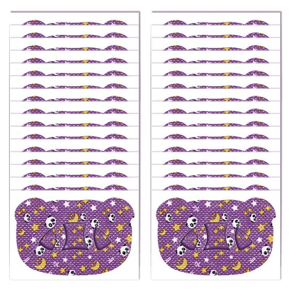 30pcs/pack Cartoon Bear O-shaped Breathable Soft Prevent Mouth Open Sticker, Size: Large(Purple)