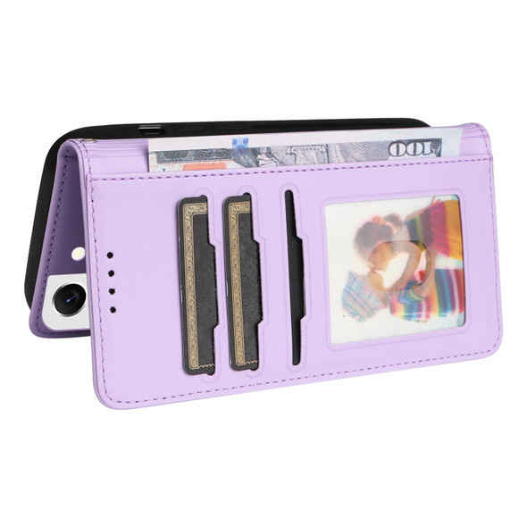 For Samsung Galaxy S22 BETOPNICE BN-005 2 in 1 Detachable Imitate Genuine Leatherette Phone Case(Light Purple)