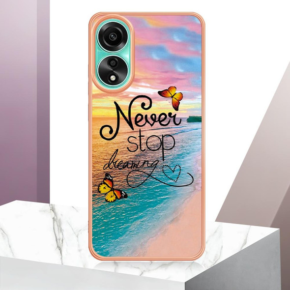 For OPPO A78 4G Electroplating IMD TPU Phone Case(Dream Butterfly)