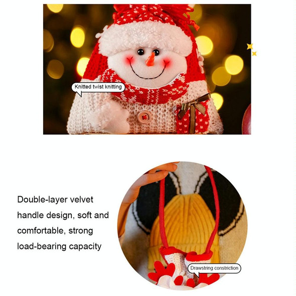 Christmas Knitted Handheld Gift Bag Children Cartoon Candy Bag(Elderly)