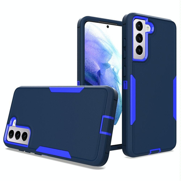 For Samsung Galaxy S21 FE 5G 2 in 1 Magnetic PC + TPU Phone Case(Royal Blue+Dark Blue)