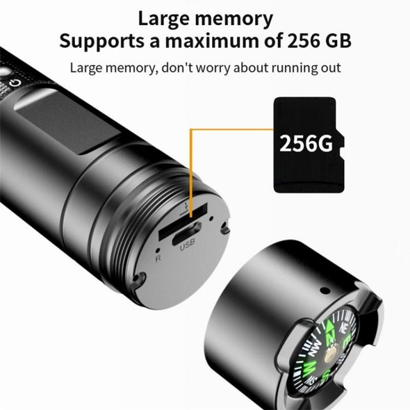 H66B 120-degree Wide Angle 4K Ultra HD Bike Helmet Camera Waterproof Flashlight Camcorder