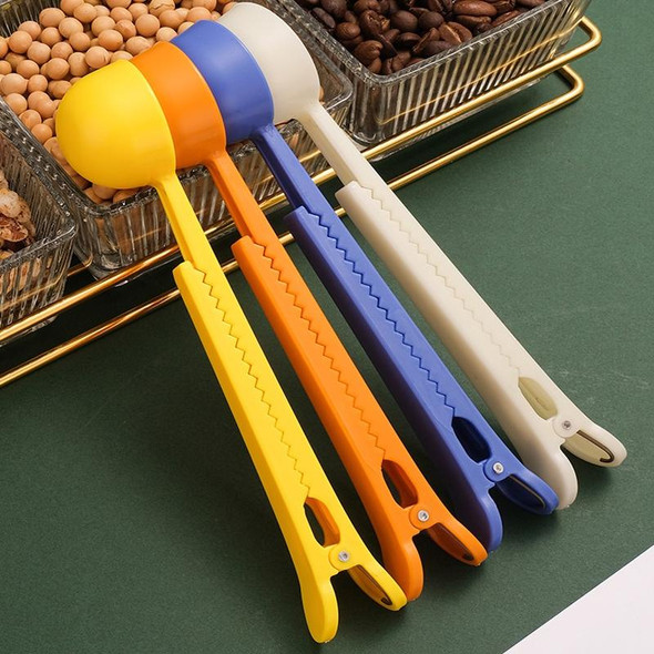 10 PCS Kitchen Plastic Multifunctional Measuring Spoon Sealing Clip(Yellow)