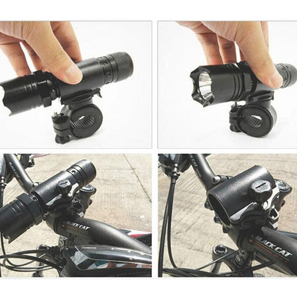 Mountain Bike Light Stand Cycling Equipment Flashlight Stand(Black)
