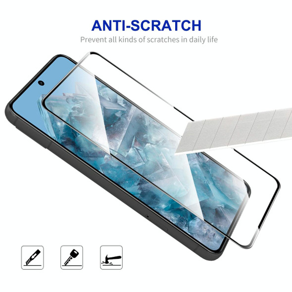 For Google Pixel 8 Pro 5pcs ENKAY Hat-Prince Full Glue High Aluminum-silicon Tempered Glass Film