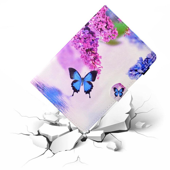 For 7 inch Universal Colored Drawing Stitching Leatherette Tablet Case(Butterfly)