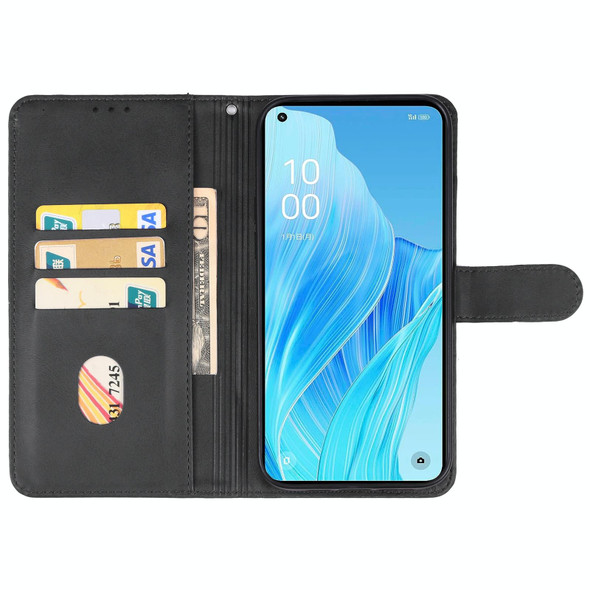 For OPPO Reno9 A Leatherette Phone Case(Black)