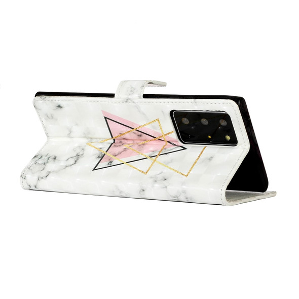 For Samsung Galaxy Note20 Ultra Oil Embossed 3D Drawing Leatherette Phone Case(Triangular Marble)