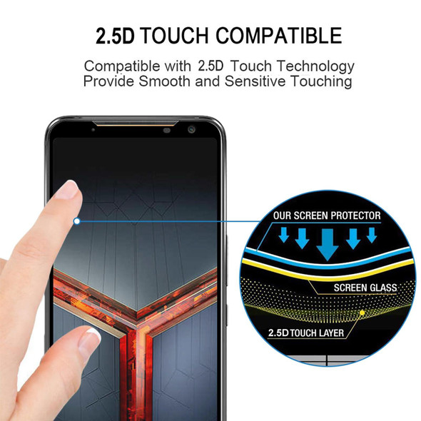 Asus ROG Phone II ZS660KL 25 PCS Full Glue Full Cover Screen Protector Tempered Glass Film