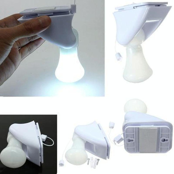 0.3W LED Mini Pull Cord Light Bulb Bedside Night Light(White)