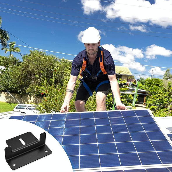 4pcs /Set Aluminum Solar Panel Mounting Bracket(Black)