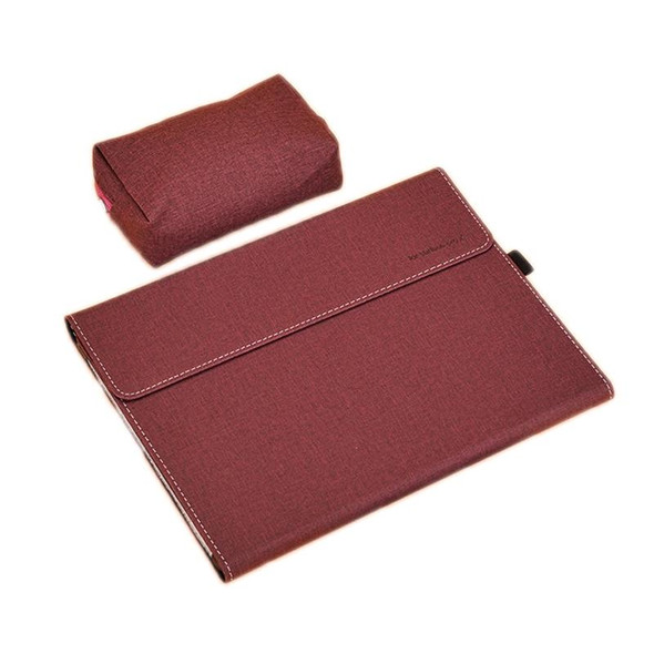 All-Inclusive Drop Case - Microsoft Surface Pro 8, Color: TPU Soft Shell Wine Red With Power Pack