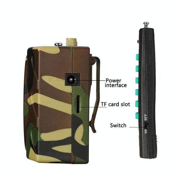 25W  Bluetooth Voice Amplifier Bird Hunting Speaker Supports USB/TF/FM 1000m Remote Control AU Plug(Camouflage)