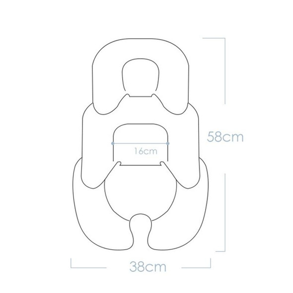 Baby Stroller Seat Cushion Safety Seat Protector Cushion, Color: Gray White