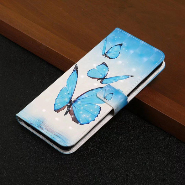 For Samsung Galaxy Note20 Oil Embossed 3D Drawing Leatherette Phone Case(3 Butterflies)