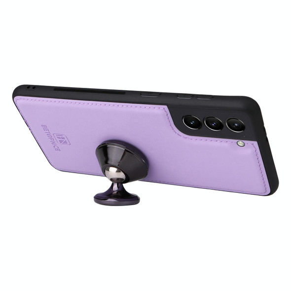 For Samsung Galaxy S21+ BETOPNICE BN-005 2 in 1 Detachable Imitate Genuine Leatherette Phone Case(Light Purple)
