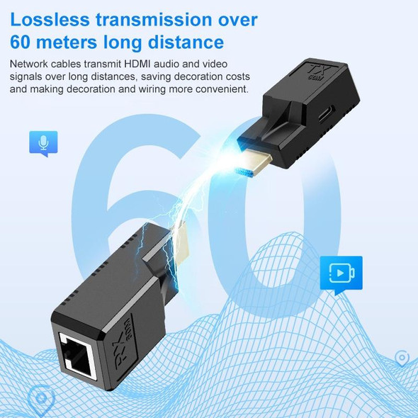 60m RJ45 to HDMI Network Extender, with Cable
