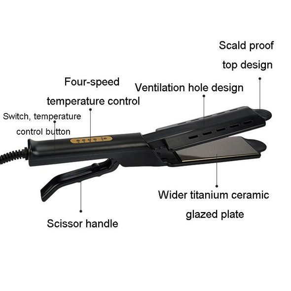 4-Speed Temperature Control Hair Straightening Clip Hair Straightener Hairdressing Tools UK Plug