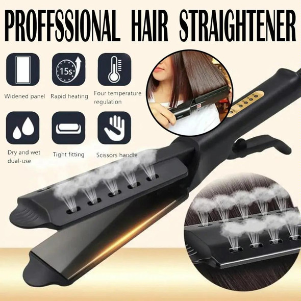 4-Speed Temperature Control Hair Straightening Clip Hair Straightener Hairdressing Tools US Plug