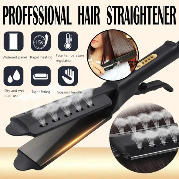 4-Speed Temperature Control Hair Straightening Clip Hair Straightener Hairdressing Tools AU Plug