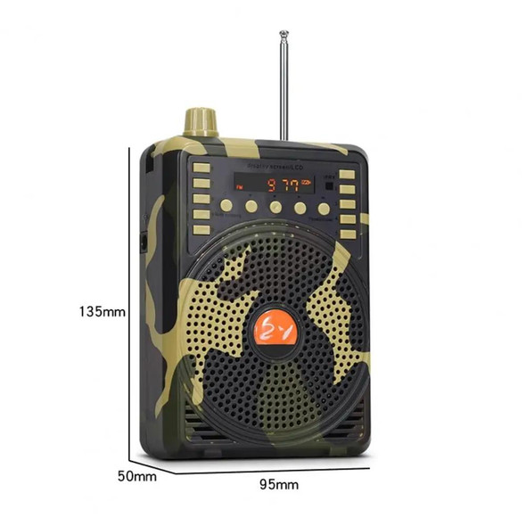 48W Wireless Bluetooth Voice Amplifier with Remote Control Supports USB/TF Card Playback AU Plug(Camouflage)
