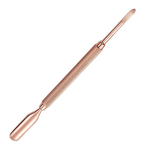 3 PCS Stainless Steel Rose Gold Double-Headed Steel Push Dead Skin Scissors Nail Set,Style: 03  Big Head