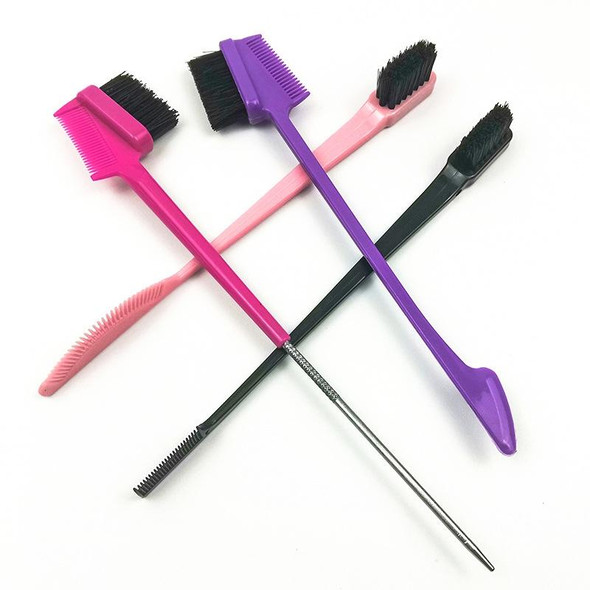 3 PCS Eyebrow Brush Eyelash Comb Set Hairline Comb Eyebrow Trimming Tool(C)