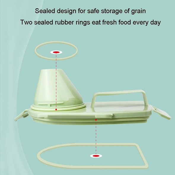 2.5L Pet Food Storage Bucket 4 Snap Dog Food Moisture Proof Sealed Storage Tank(Beige)